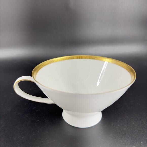 Rosenthal Germany 3680 White Gold Band Black Lines Tea Cup And Saucer Set 2 - Picture 2 of 16